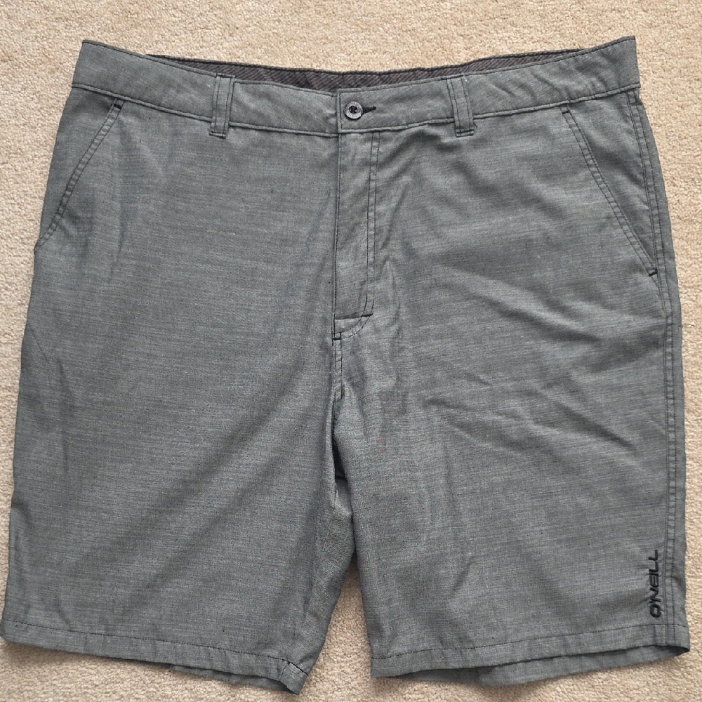 O'Neill Men's Charcoal Flat Front Shorts